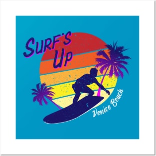 Surfs Up Venice Beach Posters and Art